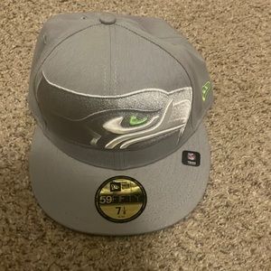 Grey 59 fifty Seahawks hat